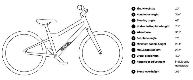 Woom GO 4 Kids Bike (20" 7-Speed)