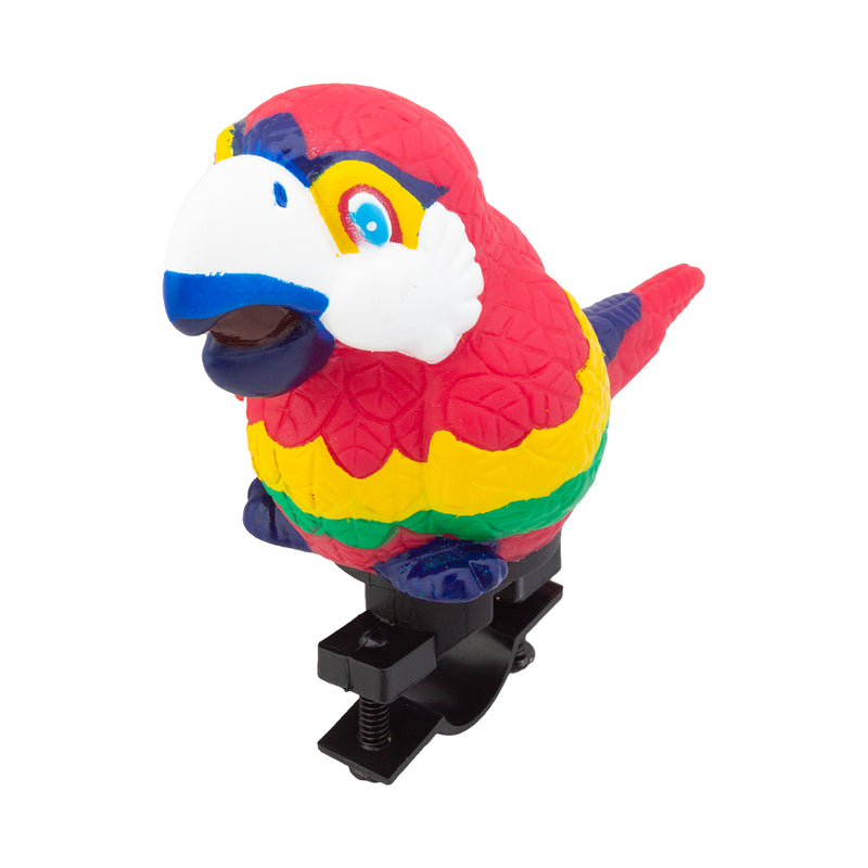 Sunlite Bike Squeeze Horn (Animal Designs) - Red, Yellow and Green Parrot