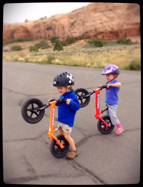 Strider 12 Sport Balance Bike Wheelies in Moab