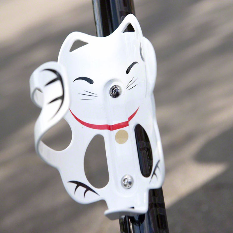 PDW Lucky Cat Side-Load Water Bottle Cage on Bike